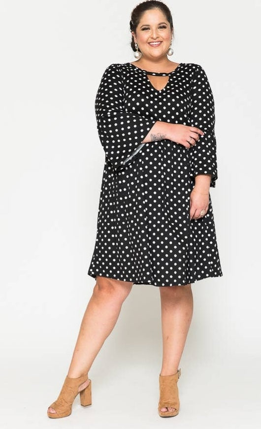 Plus polka outlet dot dress