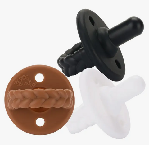 Coffee & Cream Silicone Pacifier Set of 3